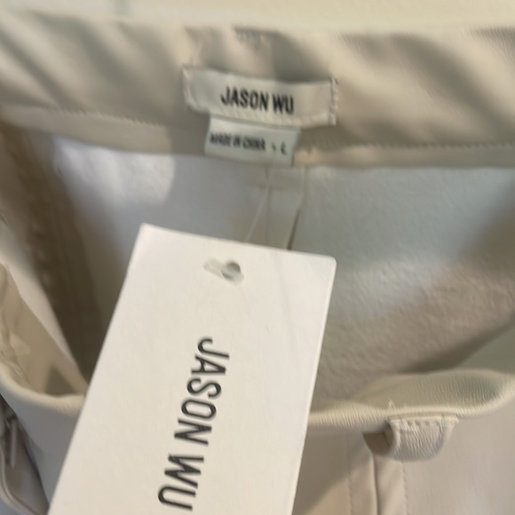 Jason Wu pleather pants large beige color. Brand new - Picture 3 of 7